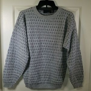 Bill Blass Gray Sweater Mens Small Cotton/Acrylic